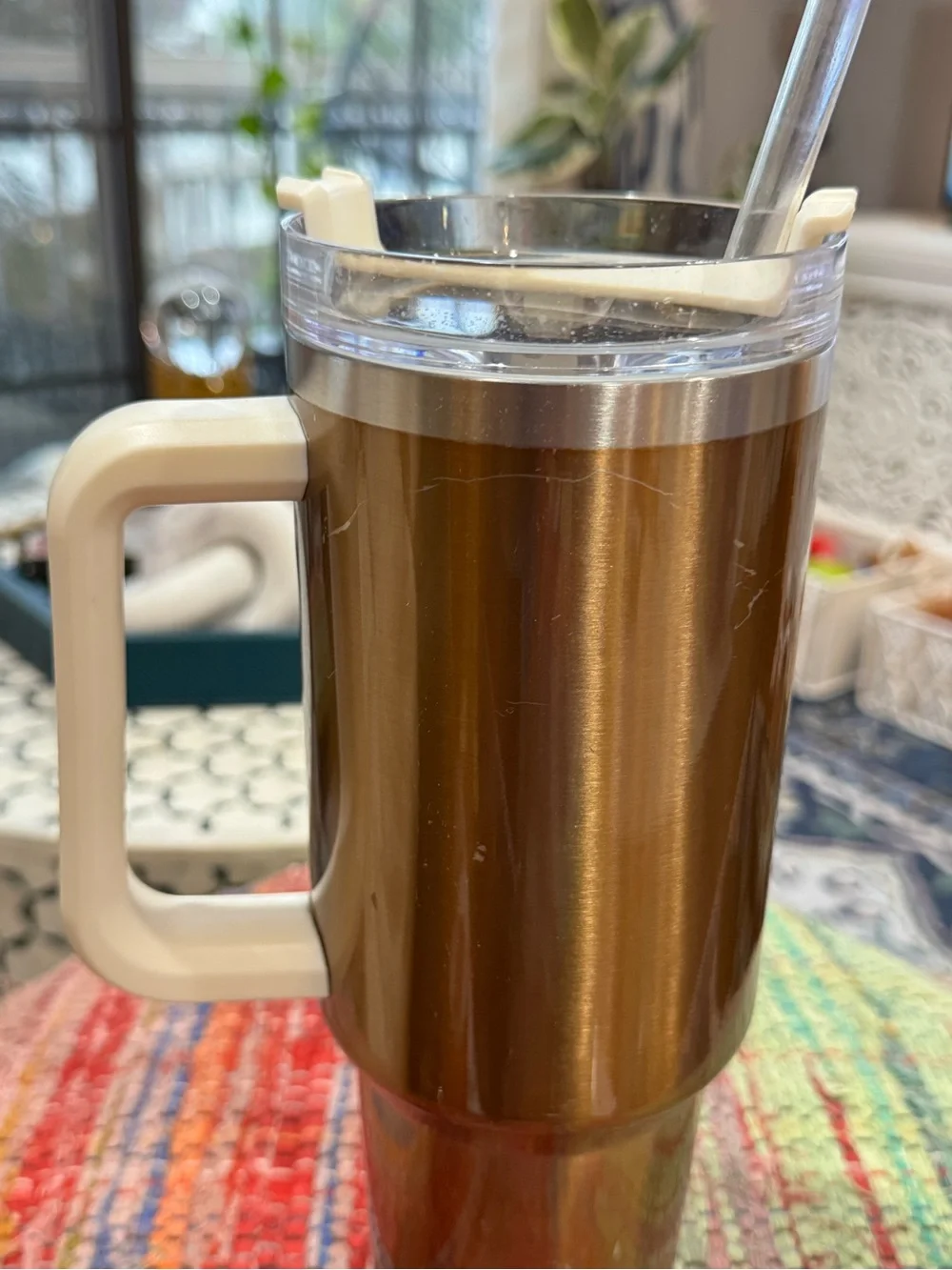 🥉Stanley Metallic GOLD/Bronze insulated Tumbler with Handle 40oz - Picture 6 of 9